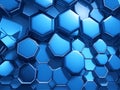 Honeycomb Blue Background Technology background, generative using ai tool Royalty Free Stock Photo