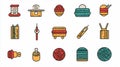 Knitting Icons Set for Craft Enthusiasts and DIY Projects Royalty Free Stock Photo
