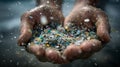 Microplastics in Humans: Tiny Plastic Particles Impacting Health Royalty Free Stock Photo