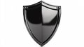 Professional Black Shiny Shield on White Background for Security Concept Royalty Free Stock Photo