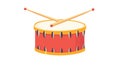 Small March Drum with Drumsticks Percussion Rhythm Instrument jpg Royalty Free Stock Photo