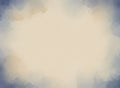 Soft beige watercolor background with blue edges and copy space Royalty Free Stock Photo
