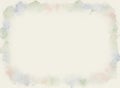 Soft watercolor frame background with irregular pastel paint edges and white copy space Royalty Free Stock Photo