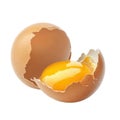 Cracked Egg With Golden Yolk Royalty Free Stock Photo