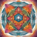 image of geometric metatron cube pattern artwork. Royalty Free Stock Photo