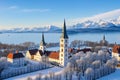 Germany- Bavaria- Prien am Chiemsee in winter made with Generative AI