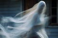 an image of a ghostly woman in a white dress