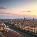 Giottos Bell Tower is in Florence, Italy. Royalty Free Stock Photo