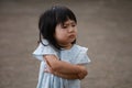 Girl getting angry in the park Royalty Free Stock Photo