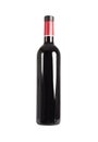 Image of glass red wine bottle without label Royalty Free Stock Photo