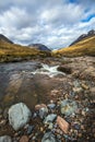 The geology of Glen Etive in the Highlands of Scotland Royalty Free Stock Photo