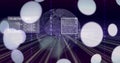 Image of globe and data processing over binary coding Royalty Free Stock Photo