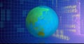 Image of globe and data processing over binary coding Royalty Free Stock Photo