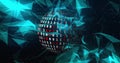 Image of globe with data processing over network of connections on black background Royalty Free Stock Photo
