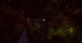 Image of glowing network of connections over dark background