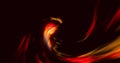 Image of glowing orange and red light wave moving on black background Royalty Free Stock Photo