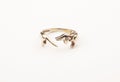 Image of gold ring white background Royalty Free Stock Photo