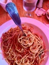 Image of a good Italian pasta dish Royalty Free Stock Photo