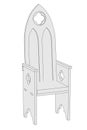 Image of gothic chair Royalty Free Stock Photo