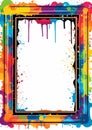 Graffiti spray paint frame 80s retro nostalgic