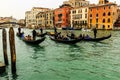 Grand Canal Venice Italy Gondolas Royalty Free Stock Photo