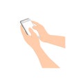 Image graphics hand hold smart phone