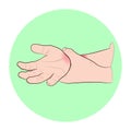 Image Graphics Vector Outline Wrist Pain Is Often Caused By Sprains Or Fractures From Sudden Injuries