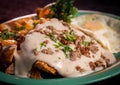 Image of a gravy smother chicken fried steak. Royalty Free Stock Photo