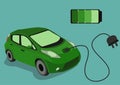 The Image of Green Electrocar Royalty Free Stock Photo