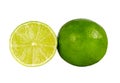 Image of green lime isolated