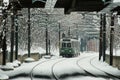 1996 image of the Green Line Train in Newton, Mass