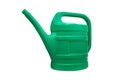 Green plastic garden watering can isolated on white background Royalty Free Stock Photo