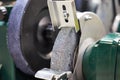 Grinding wheel grinding machine Royalty Free Stock Photo