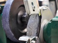 Grinding wheel grinding machine Royalty Free Stock Photo