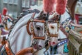 A Group of Carousel Horses on a Fun Fair Ride Royalty Free Stock Photo