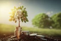 A Growing Investment: Coins Stack Up to Plant a Tree