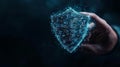 A Hand Holding A Piece of Cybersecurity Network Representing Data Protection and Privacy in the Digital Age