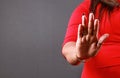 Hand gesture saying no Royalty Free Stock Photo