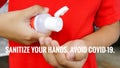 Image of hand sanitizer. Royalty Free Stock Photo