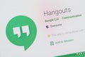 Hangouts App Icon. Selective focus. Royalty Free Stock Photo