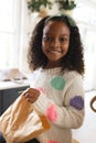 Image of happy african american girl looking at camera Royalty Free Stock Photo