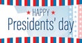 Image of happy presidents day text over american flag stars and stripes Royalty Free Stock Photo