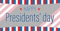 Image of happy presidents day text over striped background Royalty Free Stock Photo