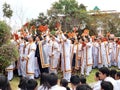 An image happy of students at graduation ceremony