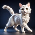cute cat 3d rendered illustration Generative ai Royalty Free Stock Photo