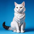 cute cat 3d rendered illustration Generative ai Royalty Free Stock Photo