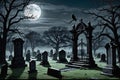 Horror and scary scene of grave yard