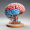 Human brain anatomical structure 3d rendered