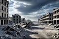 destroyed city of Gaza depicting Gaza and Israel war