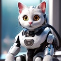 Highly Detailed Humanoid Robot Cat - Ultra-Realistic Concept Art in Unreal Engine 3D